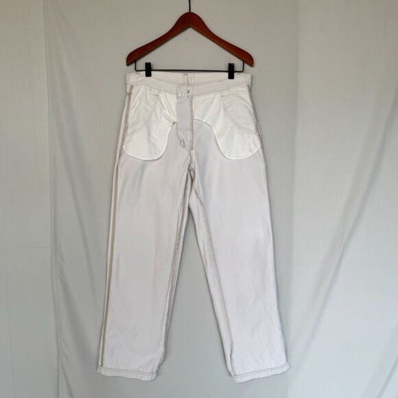 90s Vintage Gap 100% Cotton Bone Carpenter Mid Rise Straight Leg Jeans Size 10 - Picture 9 of 15